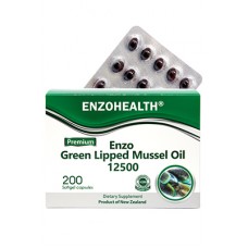 EnzoHealth Enzo Green Lipped Mussel Oil12500 200 Softgel Capsules