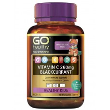 GO Healthy GO Kids Vitamin C 260mg Blackcurrant 60 Chewable Tablets