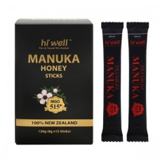 Hi Well Manuka Honey Sticks MGO 515+ 120g (8g x15 Sticks)