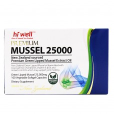 Hi Well Premium Mussel 25000 100 Vegetable Softgel Capsules