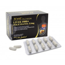Hi Well Premium Liver 35,000 Plus Policosanol 33.4 mg 60 Vege Capsules