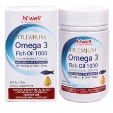 Hi Well Premium Omega 3 Fish Oil 1000 300 Soft Gels