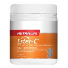 Nutra Life Ester C 1000mg with Vitamin D3 Echinacea 120 Chewable Tablets