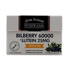 Peter & John Bilberry 60000 + Lutein 25mg 60 Vege Capsules