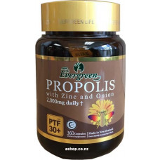 Evergreen Propolis with Zinc and Onion 2000mg Daily PTF30+ 360 Capsules