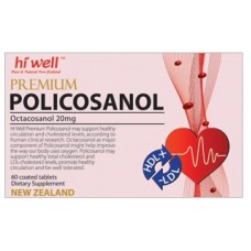 Hi Well Premium Policosanol 33.4mg(Octacosanol 20mg) 60 Tablets