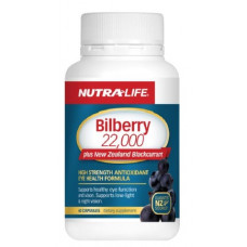 Nutra Life Bilberry 22000 Plus New Zealand Blackcurrant 60 Capsules