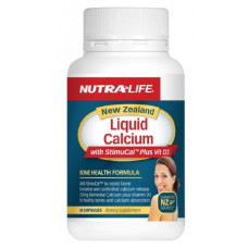 Nutra Life New Zealand Liquid Calcium Plus Vitamin D 60 Capsules