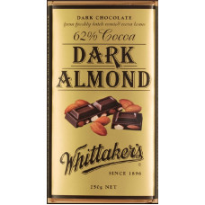 Whittakers 62% Cocoa Dark Almond Chocolate 250g